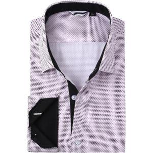 imageAlex Vando Mens Printed Dress Shirts Long Sleeve Regular Fit Button Down ShirtWine Black Square