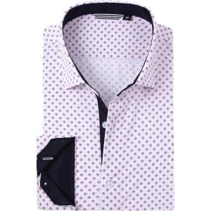 imageAlex Vando Mens Printed Dress Shirts Long Sleeve Regular Fit Button Down ShirtWine Hexagon 09