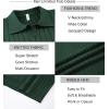 imageAlex Vando Mens Knit Polo Shirts Casual Short Sleeve Johnny Collar Golf ShirtsSolid Army