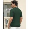imageAlex Vando Mens Knit Polo Shirts Casual Short Sleeve Johnny Collar Golf ShirtsSolid Army