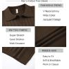 imageAlex Vando Mens Knit Polo Shirts Casual Short Sleeve Johnny Collar Golf ShirtsSolid Brown