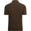 imageAlex Vando Mens Knit Polo Shirts Casual Short Sleeve Johnny Collar Golf ShirtsSolid Brown