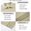 imageAlex Vando Mens Knit Polo Shirts Casual Short Sleeve Johnny Collar Golf ShirtsSolid Khaki
