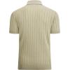 imageAlex Vando Mens Knit Polo Shirts Casual Short Sleeve Johnny Collar Golf ShirtsSolid Khaki