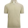 imageAlex Vando Mens Knit Polo Shirts Casual Short Sleeve Johnny Collar Golf ShirtsSolid Khaki