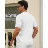 imageAlex Vando Mens Knit Polo Shirts Casual Short Sleeve Johnny Collar Golf ShirtsSolid White