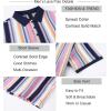 imageAlex Vando Mens Lace Polo Shirts Fashion Vibrant Short Sleeve Casual Shirts for MenPink Multi