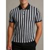 imageAlex Vando Mens Lace Polo Shirts Fashion Vibrant Short Sleeve Casual Shirts for MenWhite Multi