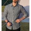imageAlex Vando Mens Linen Long Sleeve Casual Button Down Shirt for Men Beach Wedding ShirtsBlack