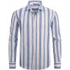 imageAlex Vando Mens Linen Long Sleeve Casual Button Down Shirt for Men Beach Wedding ShirtsBlueyellow