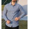 imageAlex Vando Mens Linen Long Sleeve Casual Button Down Shirt for Men Beach Wedding ShirtsDarkblue
