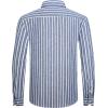 imageAlex Vando Mens Linen Long Sleeve Casual Button Down Shirt for Men Beach Wedding ShirtsDarkblue