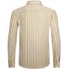 imageAlex Vando Mens Linen Long Sleeve Casual Button Down Shirt for Men Beach Wedding ShirtsKhaki