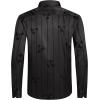imageAlex Vando Mens Luxury Flocked Satin Shirt Long Sleeve Stylish Button Down for Nightlife Events and Bold FashionFlower Black