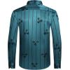 imageAlex Vando Mens Luxury Flocked Satin Shirt Long Sleeve Stylish Button Down for Nightlife Events and Bold FashionFlower Green