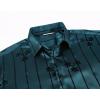 imageAlex Vando Mens Luxury Flocked Satin Shirt Long Sleeve Stylish Button Down for Nightlife Events and Bold FashionFlower Green