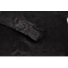 imageAlex Vando Mens Luxury Flocked Satin Shirt Long Sleeve Stylish Button Down for Nightlife Events and Bold FashionSquare Black