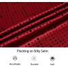 imageAlex Vando Mens Luxury Flocked Satin Shirt Long Sleeve Stylish Button Down for Nightlife Events and Bold FashionSquare Burgundy