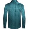 imageAlex Vando Mens Luxury Flocked Satin Shirt Long Sleeve Stylish Button Down for Nightlife Events and Bold FashionSquare Green