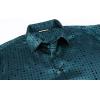 imageAlex Vando Mens Luxury Flocked Satin Shirt Long Sleeve Stylish Button Down for Nightlife Events and Bold FashionSquare Green