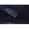 imageAlex Vando Mens Luxury Flocked Satin Shirt Long Sleeve Stylish Button Down for Nightlife Events and Bold FashionSquare Navy
