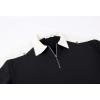 imageAlex Vando Mens Polo Shirt Cotton Blend Fashion Business Casual Polo Shirts for MenWestern Black