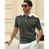 imageAlex Vando Mens Polo Shirt Cotton Blend Fashion Business Casual Polo Shirts for MenWestern Green