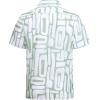 imageAlex Vando Mens Print Linen Cotton Shirts Short Sleeve Casual Summer Hawaiian Beach Shirt for MenGreen Strip