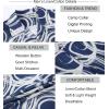 imageAlex Vando Mens Print Linen Cotton Shirts Short Sleeve Casual Summer Hawaiian Beach Shirt for MenNavy Wave