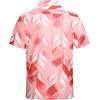 imageAlex Vando Mens Print Linen Cotton Shirts Short Sleeve Casual Summer Hawaiian Beach Shirt for MenRed Leaf