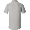 imageAlex Vando Mens Short Sleeve Dress Shirt Solid Cotton Stretch Button Down Shirt with PocketGrey