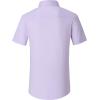 imageAlex Vando Mens Short Sleeve Dress Shirt Solid Cotton Stretch Button Down Shirt with PocketPurple