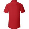 imageAlex Vando Mens Short Sleeve Dress Shirt Solid Cotton Stretch Button Down Shirt with PocketRed