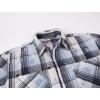 imageAlex Vando Mens Snow Washed Flannel Shirts Regular Fit Long Sleeve Casual Plaid Button Down ShirtDistressed Blue