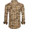 imageAlex Vando Mens Snow Washed Flannel Shirts Regular Fit Long Sleeve Casual Plaid Button Down ShirtSnow Yellow