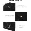 imageAlex Vando Mens Summer Shirts See Through Sheer Lace Casual Short Sleeve Button Down Beach ShirtBlack