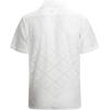 imageAlex Vando Mens Summer Shirts See Through Sheer Lace Casual Short Sleeve Button Down Beach ShirtSquare White