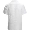 imageAlex Vando Mens Summer Shirts See Through Sheer Lace Casual Short Sleeve Button Down Beach ShirtWave White