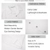 imageAlex Vando Mens Summer Shirts See Through Sheer Lace Casual Short Sleeve Button Down Beach ShirtWave White