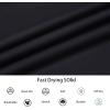 imageAlex Vando Mens Zipper Golf Shirt Moisture Wicking Zip Up Solid Fashion Polo ShirtsBlack