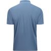 imageAlex Vando Mens Zipper Golf Shirt Moisture Wicking Zip Up Solid Fashion Polo ShirtsTurquoise