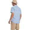 imageAlex Vando Printed Fishing Shirts Short Sleeve Outdoor Casual Shirt with Mesh InsideBlue Conch