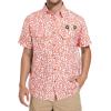 imageAlex Vando Printed Fishing Shirts Short Sleeve Outdoor Casual Shirt with Mesh InsideCoral