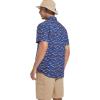 imageAlex Vando Printed Fishing Shirts Short Sleeve Outdoor Casual Shirt with Mesh InsideDarkblue Fish