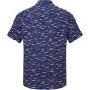 imageAlex Vando Printed Fishing Shirts Short Sleeve Outdoor Casual Shirt with Mesh InsideDarkblue Fish