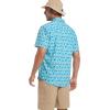 imageAlex Vando Printed Fishing Shirts Short Sleeve Outdoor Casual Shirt with Mesh InsideGreen Fish