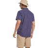 imageAlex Vando Printed Fishing Shirts Short Sleeve Outdoor Casual Shirt with Mesh InsideNavy Anchor