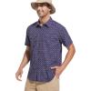 imageAlex Vando Printed Fishing Shirts Short Sleeve Outdoor Casual Shirt with Mesh InsideNavy Anchor