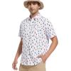 imageAlex Vando Printed Fishing Shirts Short Sleeve Outdoor Casual Shirt with Mesh InsideWhite Boat