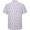 imageAlex Vando Printed Fishing Shirts Short Sleeve Outdoor Casual Shirt with Mesh InsideWhite Boat